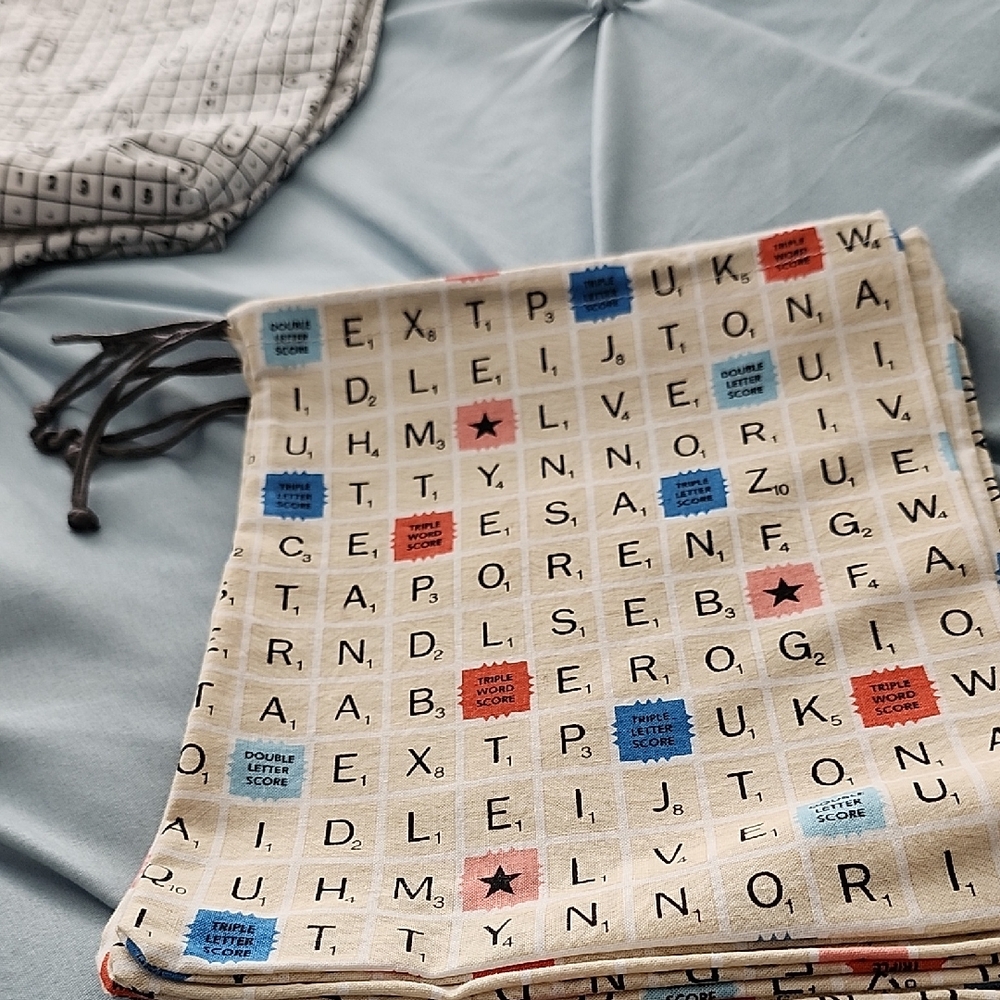 Scrabble Tile Drawstring Bag